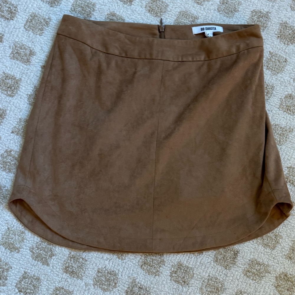 BB Dakota Faux Suede Mini Skirt